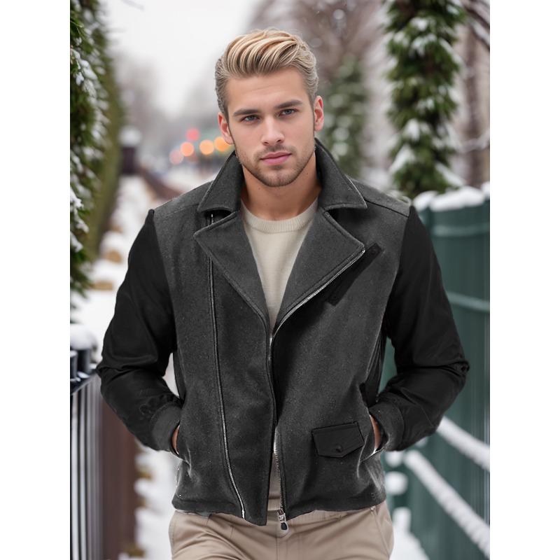 

Новая мужская куртка из искусственного меха с лацканами в тон, на молнии 2XL