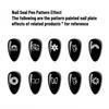 18-Piece Professional Nail Art Stamping Pen Set Interchangeable Tip Patterns Home DIY Manicure Nail Salon