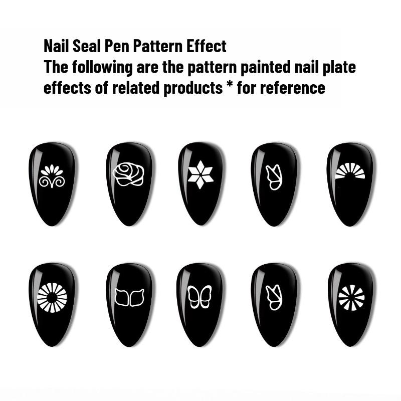 18-Piece Professional Nail Art Stamping Pen Set Interchangeable Tip Patterns Home DIY Manicure Nail Salon