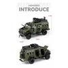 1/24 Alloy Sword Toothed Tiger Explosion Proof Car Model Diecast Police Armored Off-road Vehicles Car Model Sound Light Toy Gift