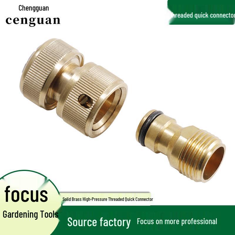 High-Pressure Brass Quick Connect Garden Hose Adapter for Car Wash