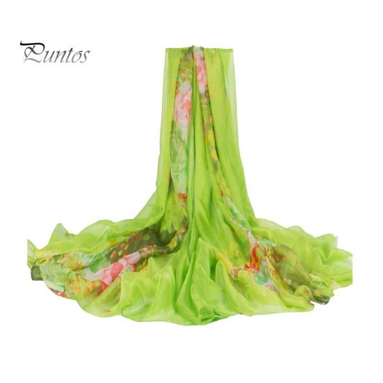 Oversized Chiffon Scarf Gauze Vibrant Color Printing Sun Protection Shawl Extra Large Beach Towel Swimwear Tops Dresses Cover Up Thin Summer
