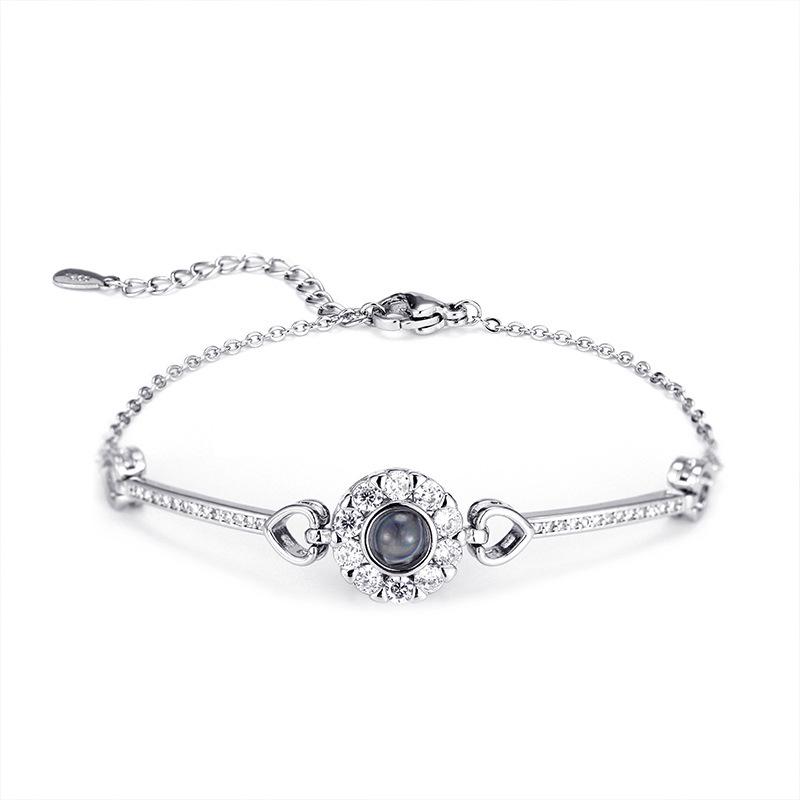 100 Languages 'I Love You' Projection Bracelet - Customizable with Color Picture, Perfect Christmas Gift.