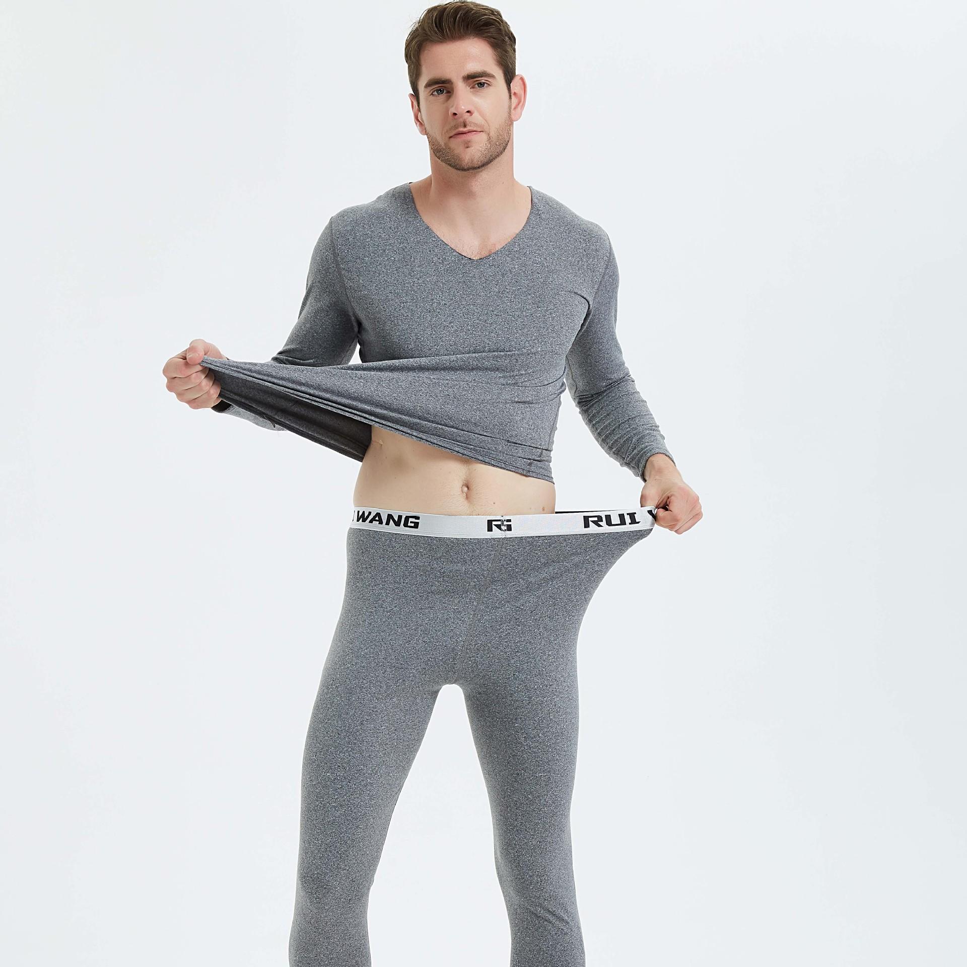 

Имитация кашемирового шелка, Комплект термобелья для мужчин и женщин, Осенняя одежда, Осенние брюки, Мужская тонкая осенняя одежда XL