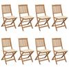 Day and Night - Day and Night Folding Garden Chairs 8 Units Solid Acacia Wood and Cushions