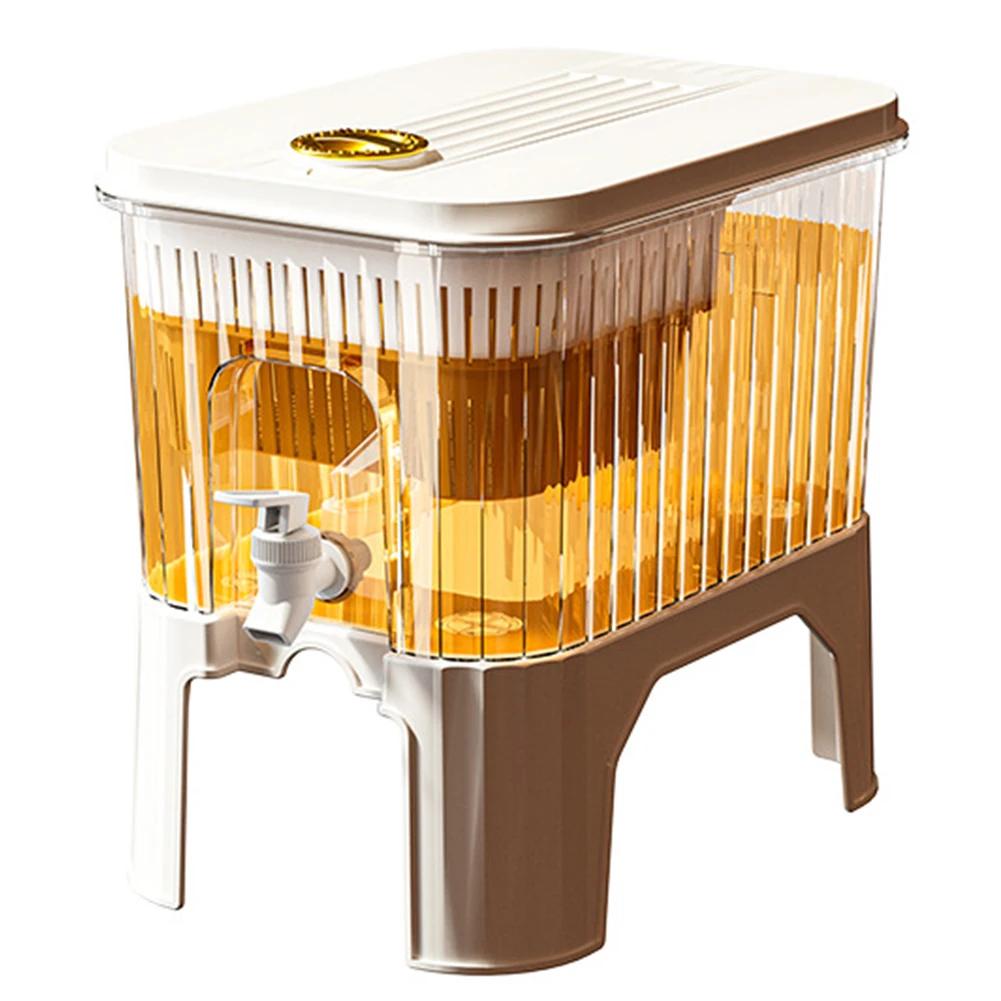 5L Fridge Beverage Dispenser Large Capacity Portable Cold Kettle Juice Jug Cold Kettle with Faucet for Parties and Daily Use