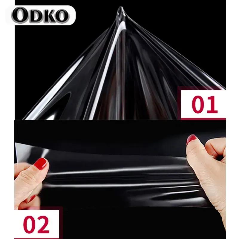 2Pcs Car Headlight Protective Film For Mercedes Benz W447 V 250 d TPU Black Sticker Transparent Decoration Accessories