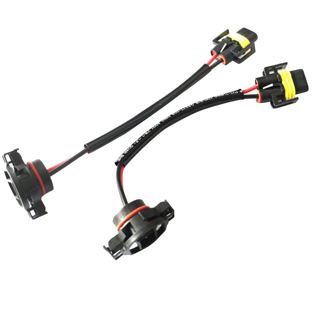2 Pieces H11 (or H8/880/881) to H16 (or 5202/ PSX24W) Wiring Pigtail Conversion Harness Connector Wire Adapter Socket Plug Cable