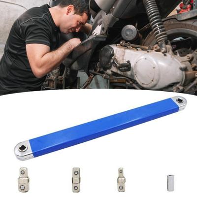 Extension Wrench with Drive Adapters Set High Durability Wide Application Ratchet Extension Wrench Drill Adapters Kit