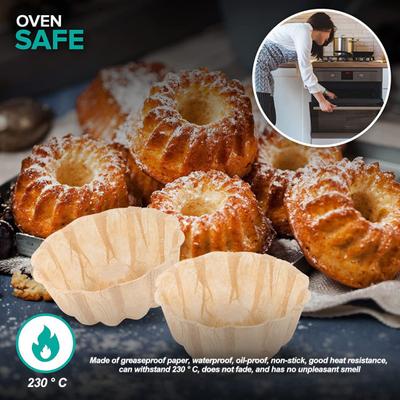 4 дюйми, 100 шт. Міні рифлена трубка для сковороди, антипригарна, жиростійка, жаростійка паперова підкладка для форм для торта для пиріжків з ананасом, одноразові форми для тортів