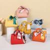 10PCS Distribute Leather Pink Gift Bags Wedding Favour Bag for Guest Mini Handbag with Ribbon Candy Packaging Box Party Decor