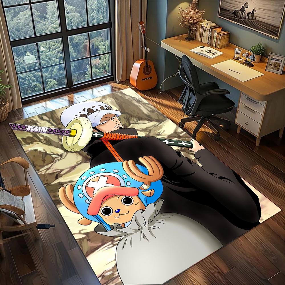One Piece Trafalgar Law Rug Carpet Large Area Rug Non Slip Washable Floor Mat Gamer Room Bedroom Home Decor
