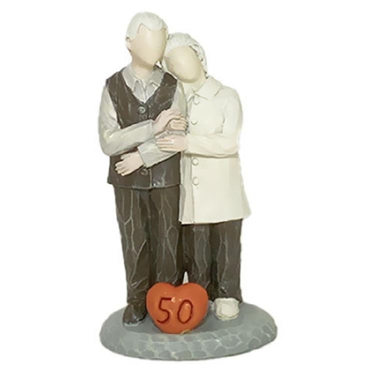 

Romantics Loving Elderly Couple Figurine Resins Anniversary Statue Valentines Day Figures Gift for Parent Grandparents