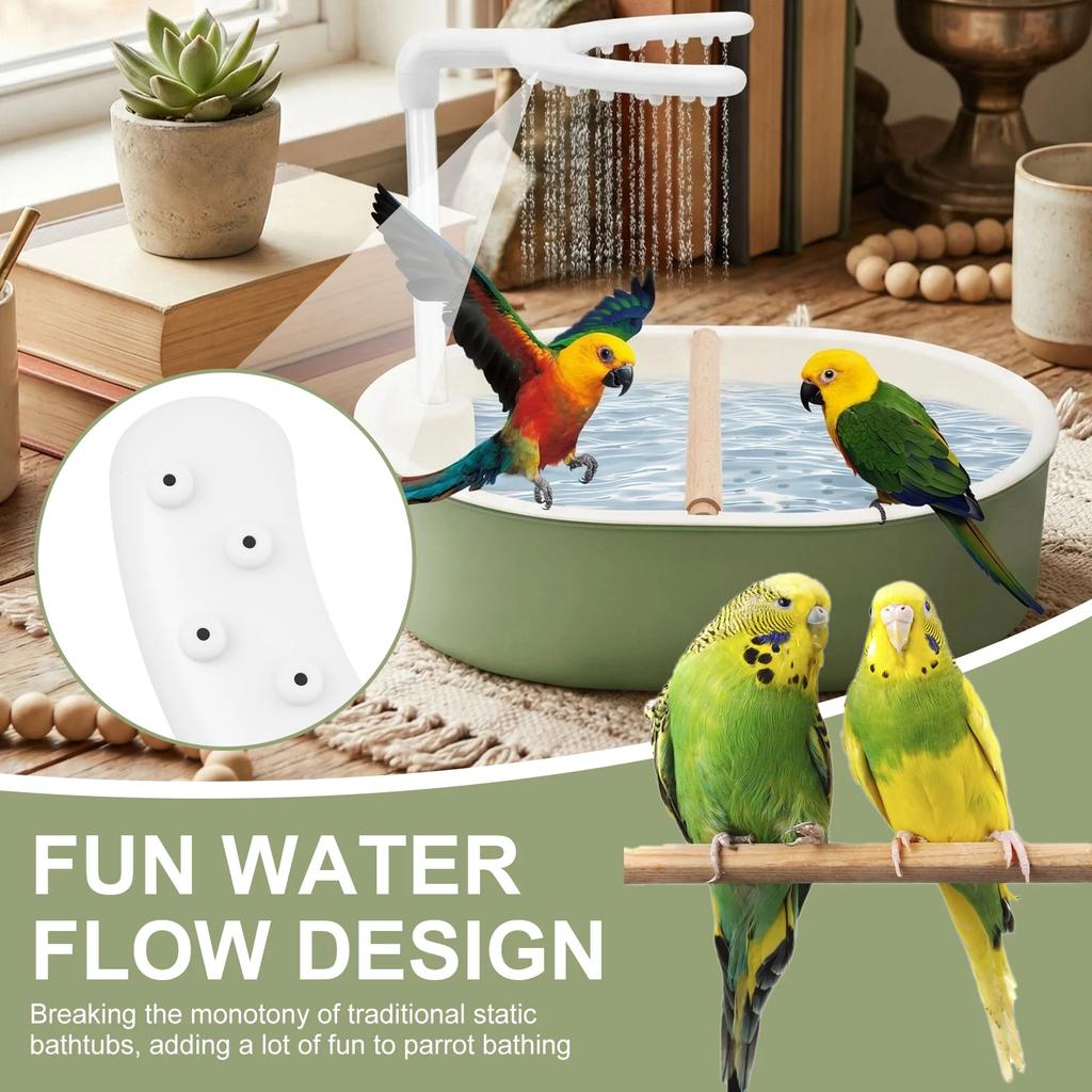 Automatic Parrot Bird Bath Tub USB Electric Pet Circulating Water Flow Bird Bathtub Shower Fountain Pet Supplies