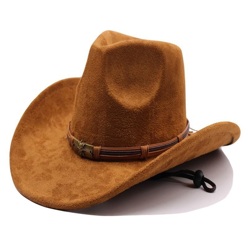 Cowboy Hat With Chain And Starry Sky Compass For Western Style Men And Women