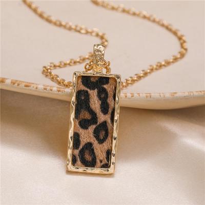 Collana a Catena Lunga con Ciondolo Leopardo - Stile Europeo & Americano Audace