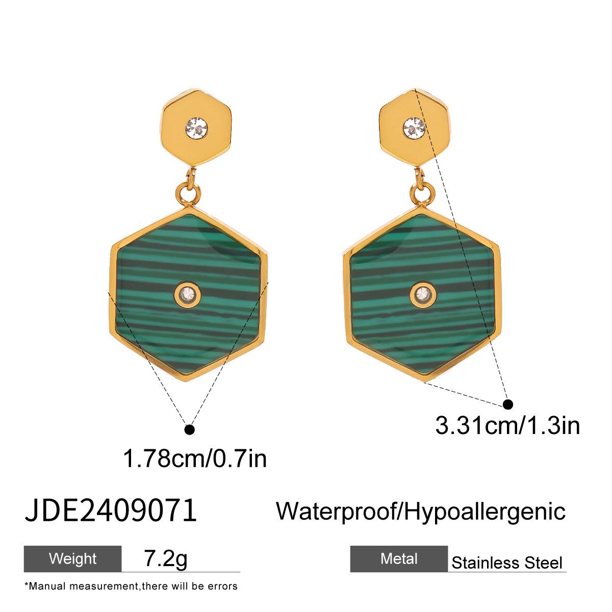 Jiedin European and American stainless steel geometric stud earrings niche wind earrings titanium steel ear jewelry earrings