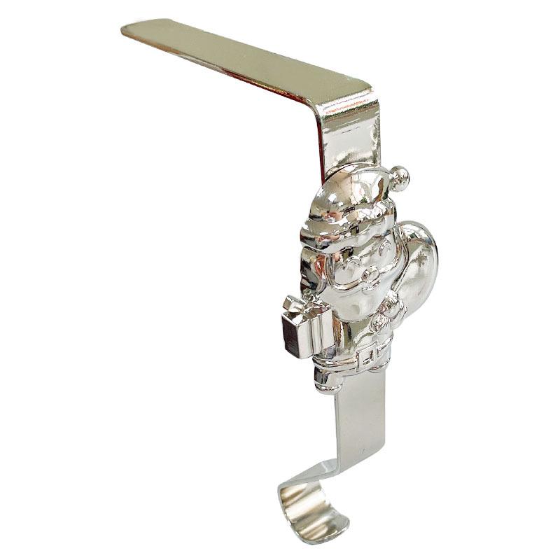 Strumpfhalter für Kaminsims Set aus 4 Stück, Wiederverwendbare Weihnachtsstrumpf-Haken, Beschädigungsfreier Xmas-Hänger für Kamin-Kaminsims Klemmständer Weihnachtsdekoration