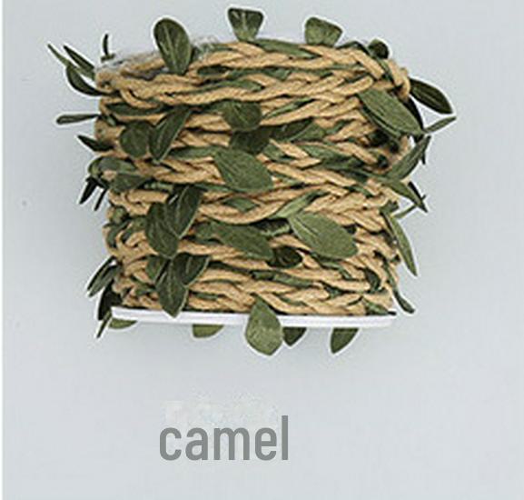 „5 mm Hanfseil mit gemischten Blättern – Forest Series Dekoratives DIY-Rattan“