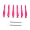6Pcs Professional Hair Clips NonSlip Dividing Duckbill Hair Clips for Hair Cutting Styling(Rose Red
