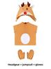Christmas Reindeer Costume For Kids With Soft Polyester Fabric For Holiday Stage Performance And Party