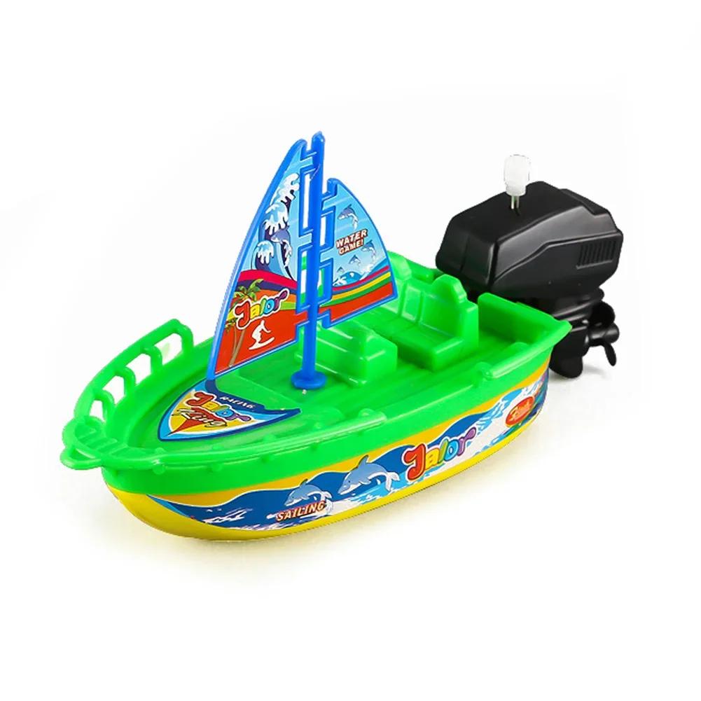Juguete de Baño para Ducha de Invierno Barco de Velocidad de Cuerda Barco Aventura Creativa en la Tina Fomentando el Juego Imaginativo con Agua para Niños y Bebés