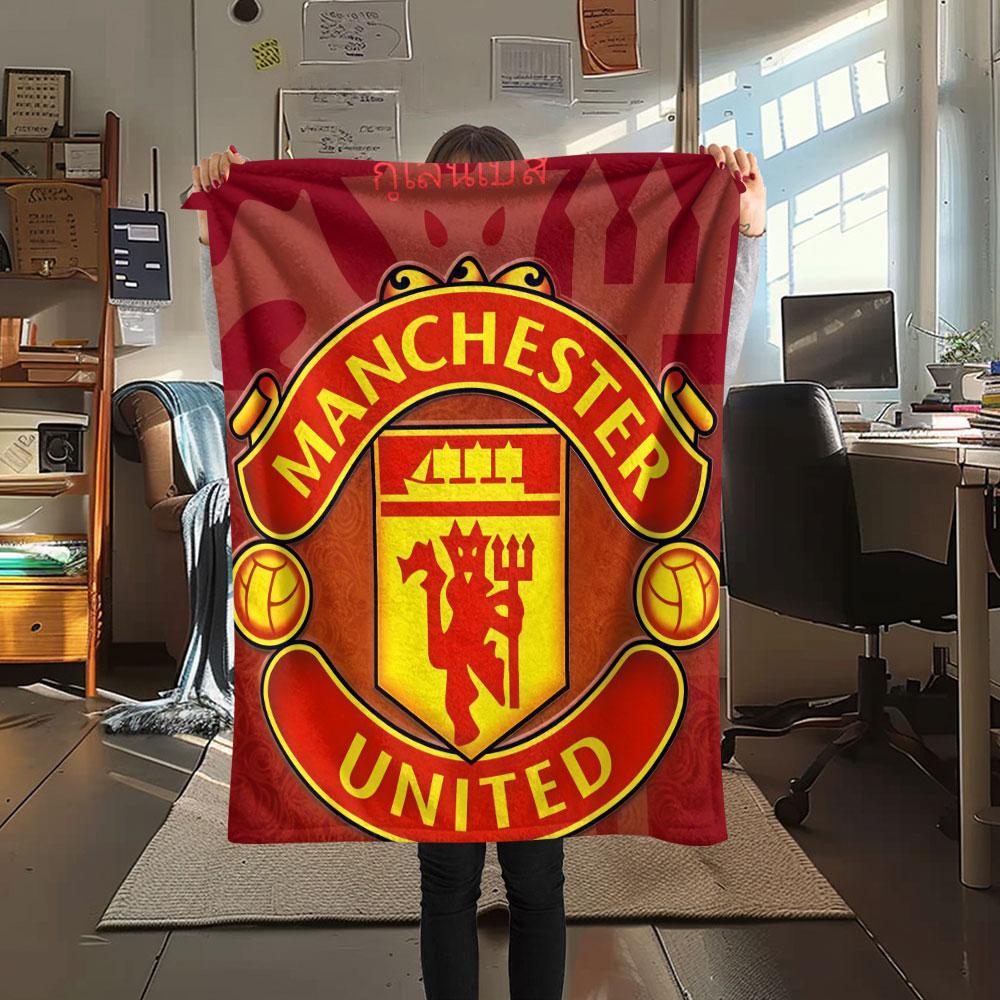 Elite MUFC Kaderdecke, Hohe Qualität, Bequem für alle Jahreszeiten, Heimdekoration, Wärme und Komfort