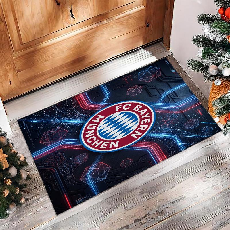Bayern Munich Printed Flannel Area Rug Non Slip Soft Polyester Floor Carpet Indoor Decor Mat for Bedroom Living Room Sofa Game Room Home Decoration