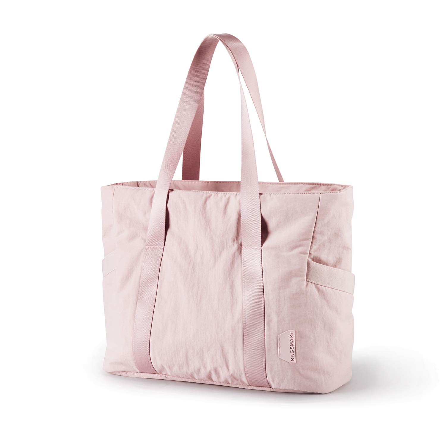 

Tote zippered tote yoga shoulder bag with shoulder large business L size [BAGSMART] bag, bag, bag, dividers, multi-storage, mother s bag, bag, рожевий