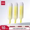 Deli Large Capacity Yellow Highlighter Pen (10-pack)