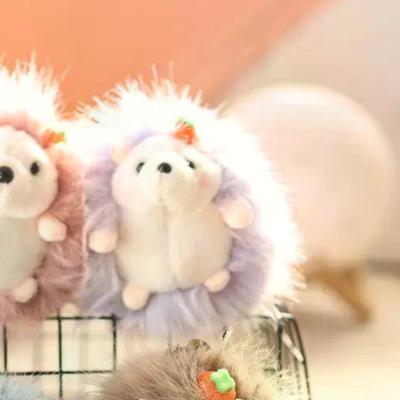 1Pcs Kawaii Cute Animal Pendant Cartoon Hedgehog Doll Keychain Soft Stuffed Plush Toy Home Decoration Kids Gift For Children