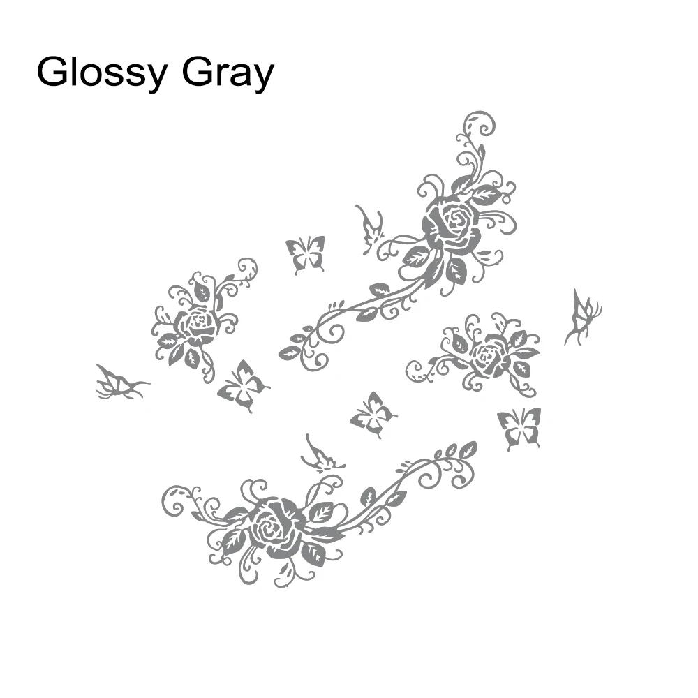 Universal Car Door Side Trim Stickers Graphics Butterfly Flower Vine Vinyl Film Decals Decoration Auto SUV Tuning Accessories