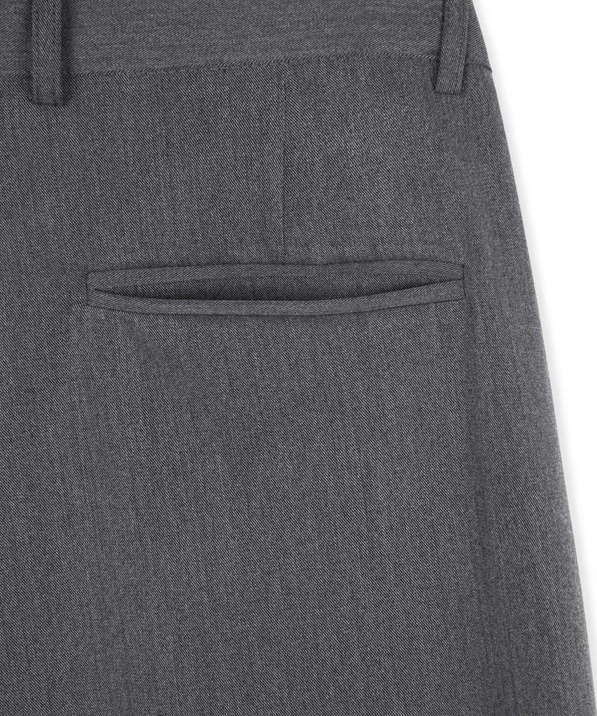 Descheuis Double-Pleat Wide Slacks [Charcoal]