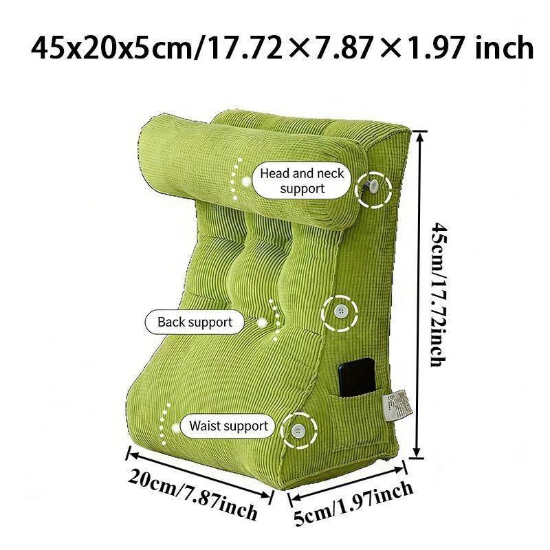 Thick Multifunctional Ergonomically Designed Reading Pillow,Triangle Cushion Featuring A Soft Large Cushion Perfect for Reading