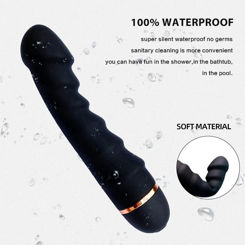 Vibrator cu 10 moduri Dildo din silicon moale Penis realist Motor puternic Stimulator clitoridian pentru punctul G Masturbator feminin Jucării sexuale pentru adulți