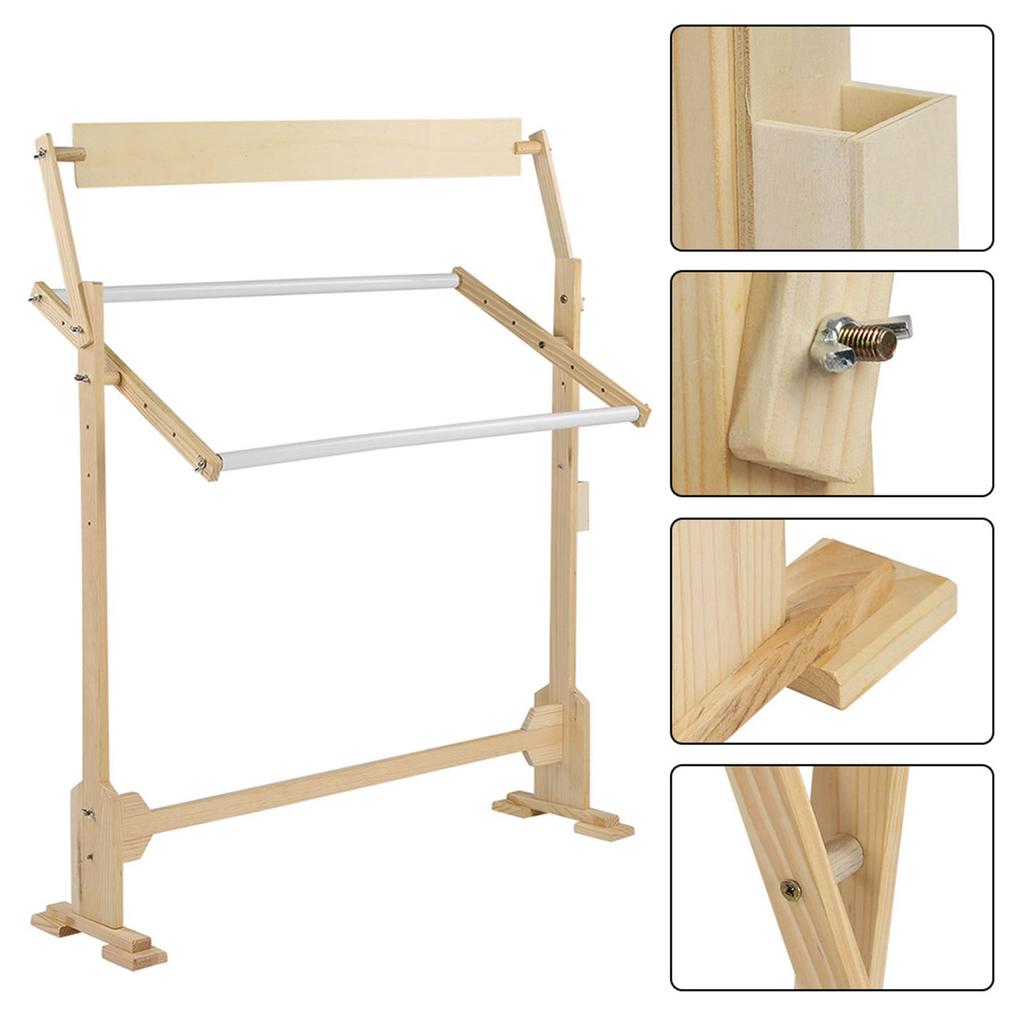 Large Size Embroidery Stand Adjustable Wood Frame For Cross Stitch Needlework