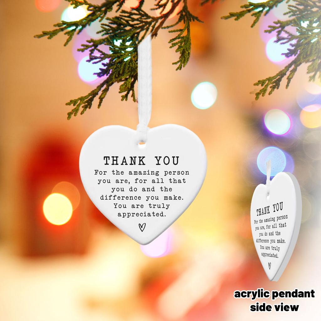 Thank You Gift Pendant Acrylic Hanging Ornament For Mother's Day, Valentine's Day, Home Decoration Gift