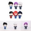 Adorable Blue Prison Anime Plush Doll For Collectors Featuring Black Gray And Purple Hair Characters