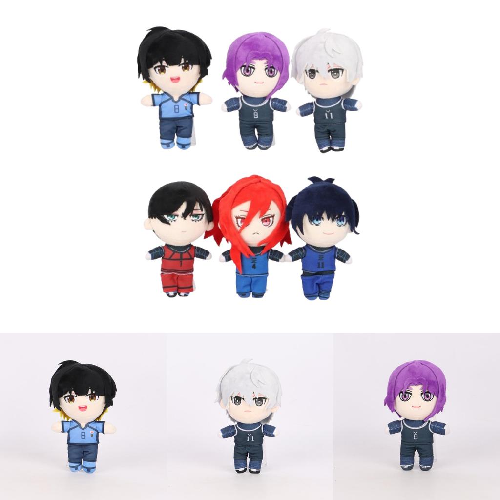 Adorable Blue Prison Anime Plush Doll For Collectors Featuring Black Gray And Purple Hair Characters