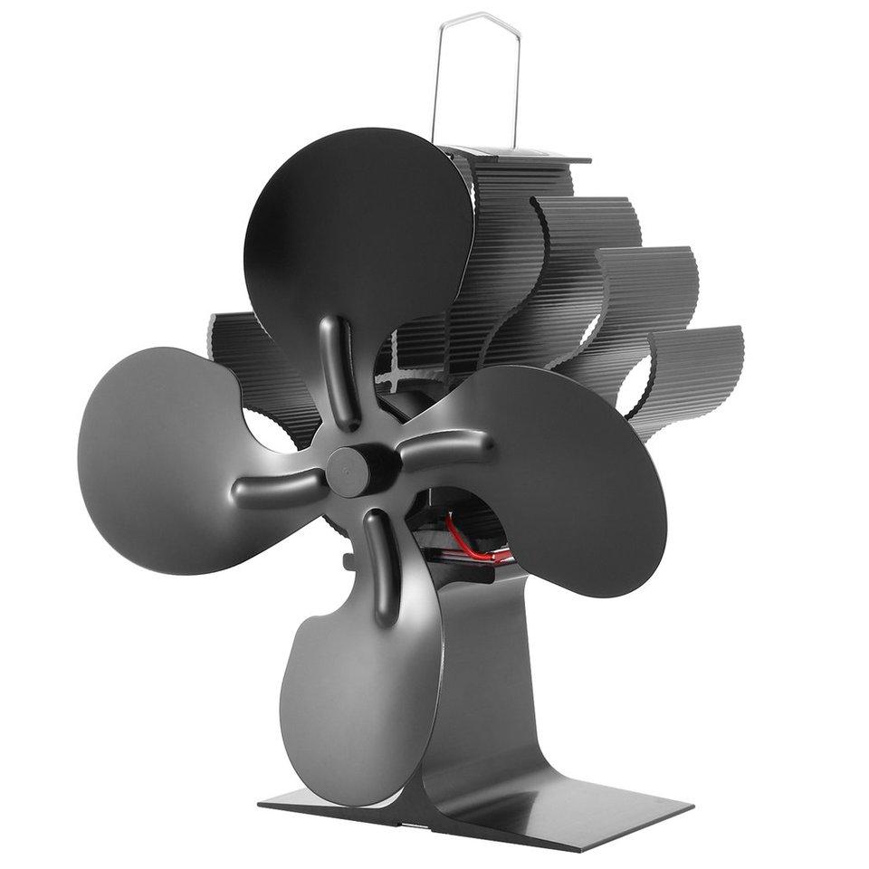 Buy Stove Fan 4Blade Heat Powered Log Burner EcoFriendly Aluminium Stove Fan Fireplace Thermal