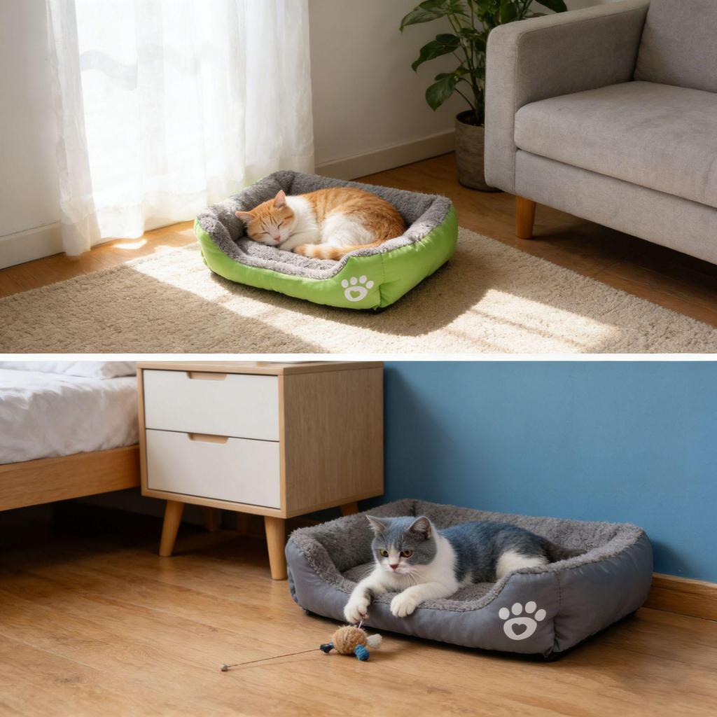 Four Seasons Multi-color Pet Mat: Scratch & Bite-resistant Cat/Dog Bed
