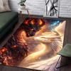 Fiery Black Dragon Versus Angelic White Dragon Print Carpet for Living Room Bedroom Sofa Home Decor Non-slip Mat Luxury Gift