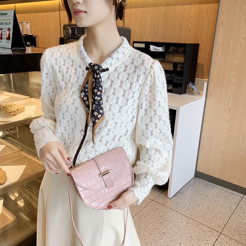 JYL TS Women's Sling Bags  Embroider 221 Bucket PU Leather All Match Bag