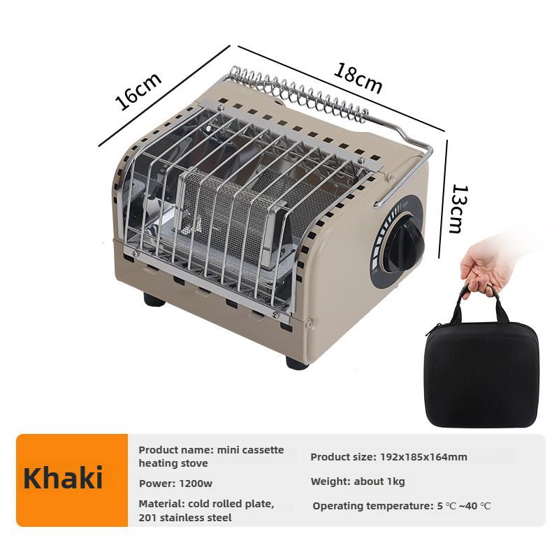 

Mini réchaud chauffant d extérieur, cuisinière à gaz de Camping, pêche, voiture Portable en plein air, fournitures d extérieur pour KHAKI
