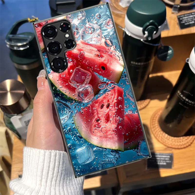 Watermelon Summer Fruit Cases Phone Case for Samsung Galaxy S26 Ultra S25 Edge S24 S23 FE S21 Plus S20 S22 S10 Cover TPU Capa Sh
