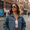 New metal polygon large frame sunglasses European and American style retro sunglasses women's high-end half-frame sunglasses