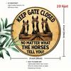 Vintage Horse Metal Sign Rustic Wall Art Home Garage Cafe Decor Gatekeeper