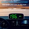 1pcs Car Speedometer Solar Head Up Display GPS Digital Intelligent Light Sensing HUD Speed Hud Display Digital Auto Electronics