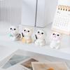 Naughty Resin Small Cat Figurine Mini Cartoon Kitten Ornaments 3D Cat Desktop Decoration Creative Car Mounted Figurines