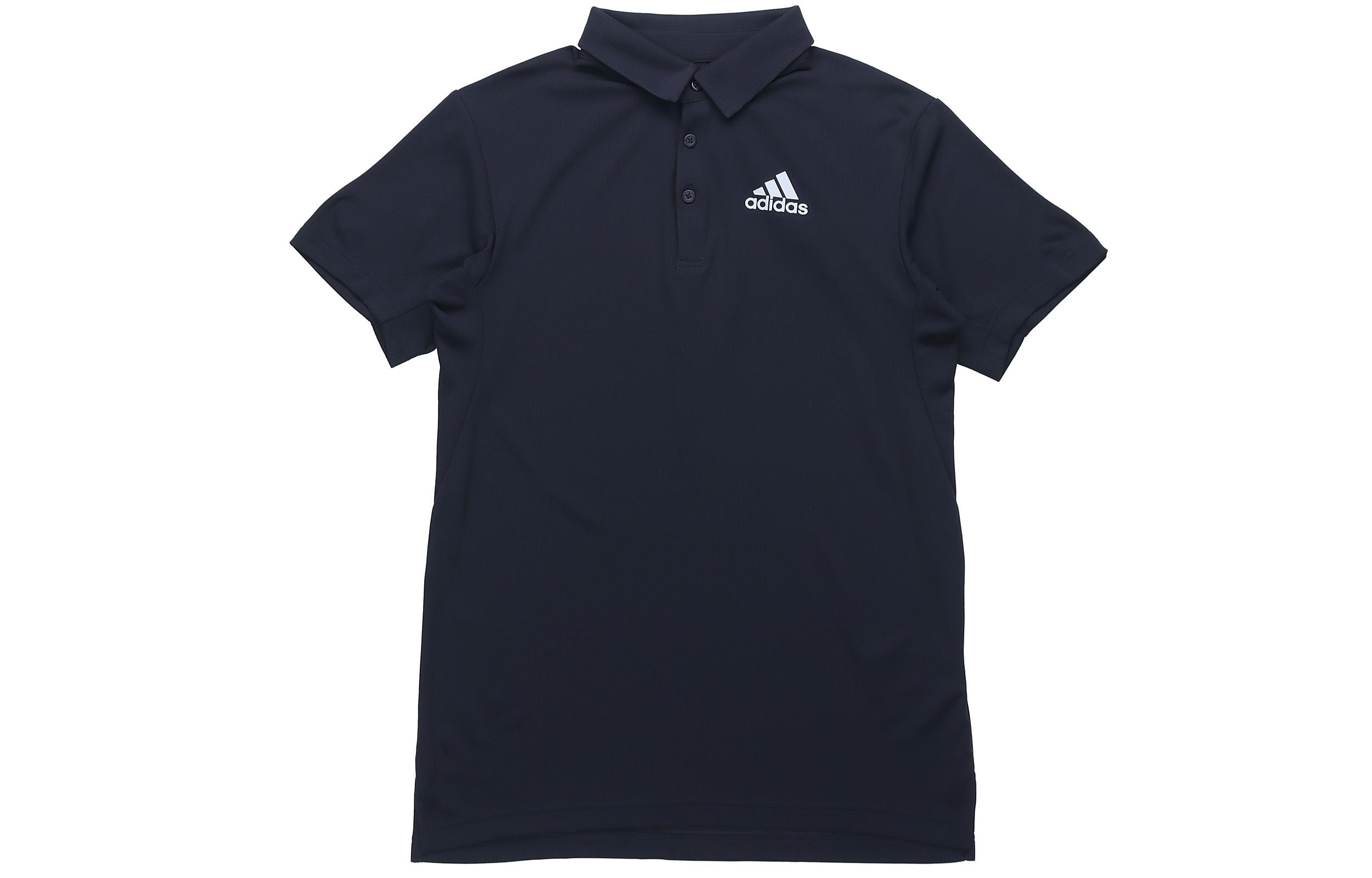 Adidas Polo Shirts Men s Blue Polo Collar Moderate Straight Fit FS3777 M